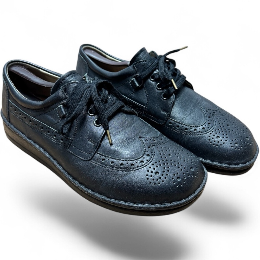 Classic Finn Comfort York Men’s Black Wingtip